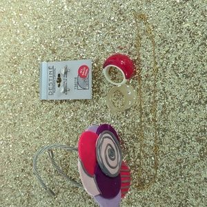 Lot of Five RINGS BRACELET EARRINGS NECKLACE